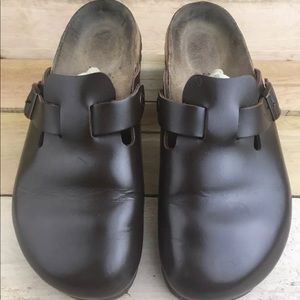 Birkenstock 9/10 40 Leather Side Buckle Mules